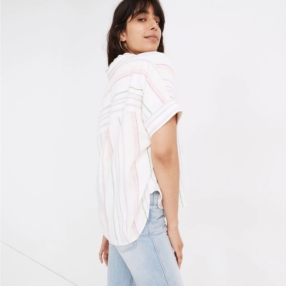 Madewell Multicolor Striped Button Down Shirt - Picture 2 of 13